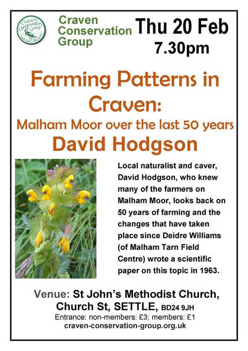 David Hodgson Talk on Framing Partterns in Craven Poster