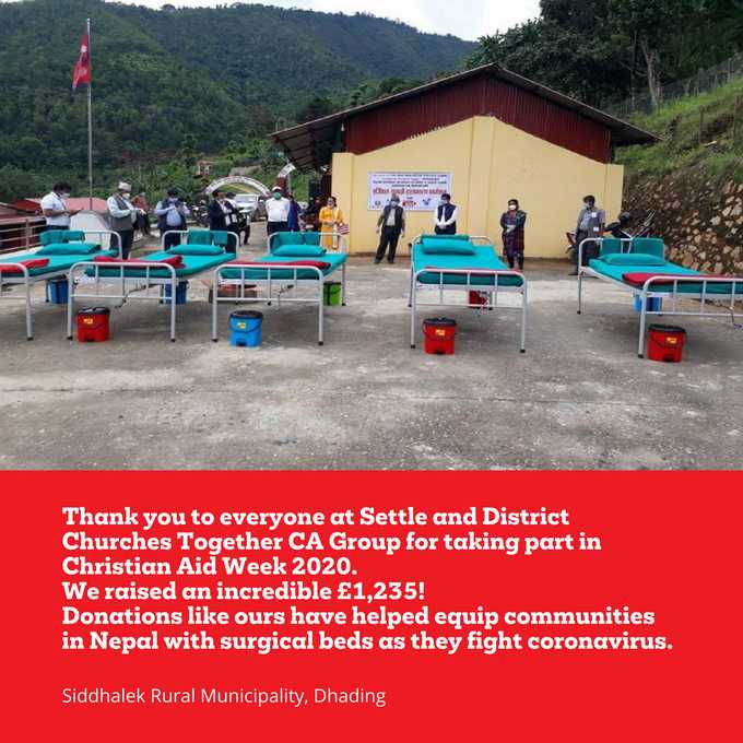 Thank you poster from Christian Aid