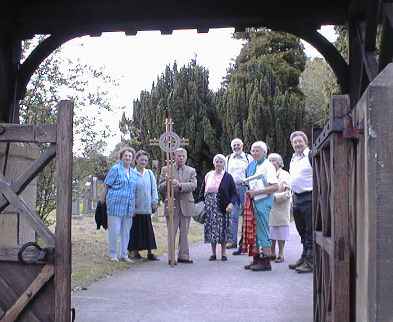 At the gate to Settle Church (also about 50m from the Settle Carlisle Line)
